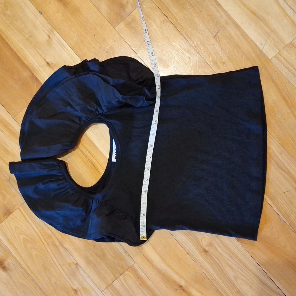 Bucket List Black Ruffle Ribbed Tee - Picture 9 of 10